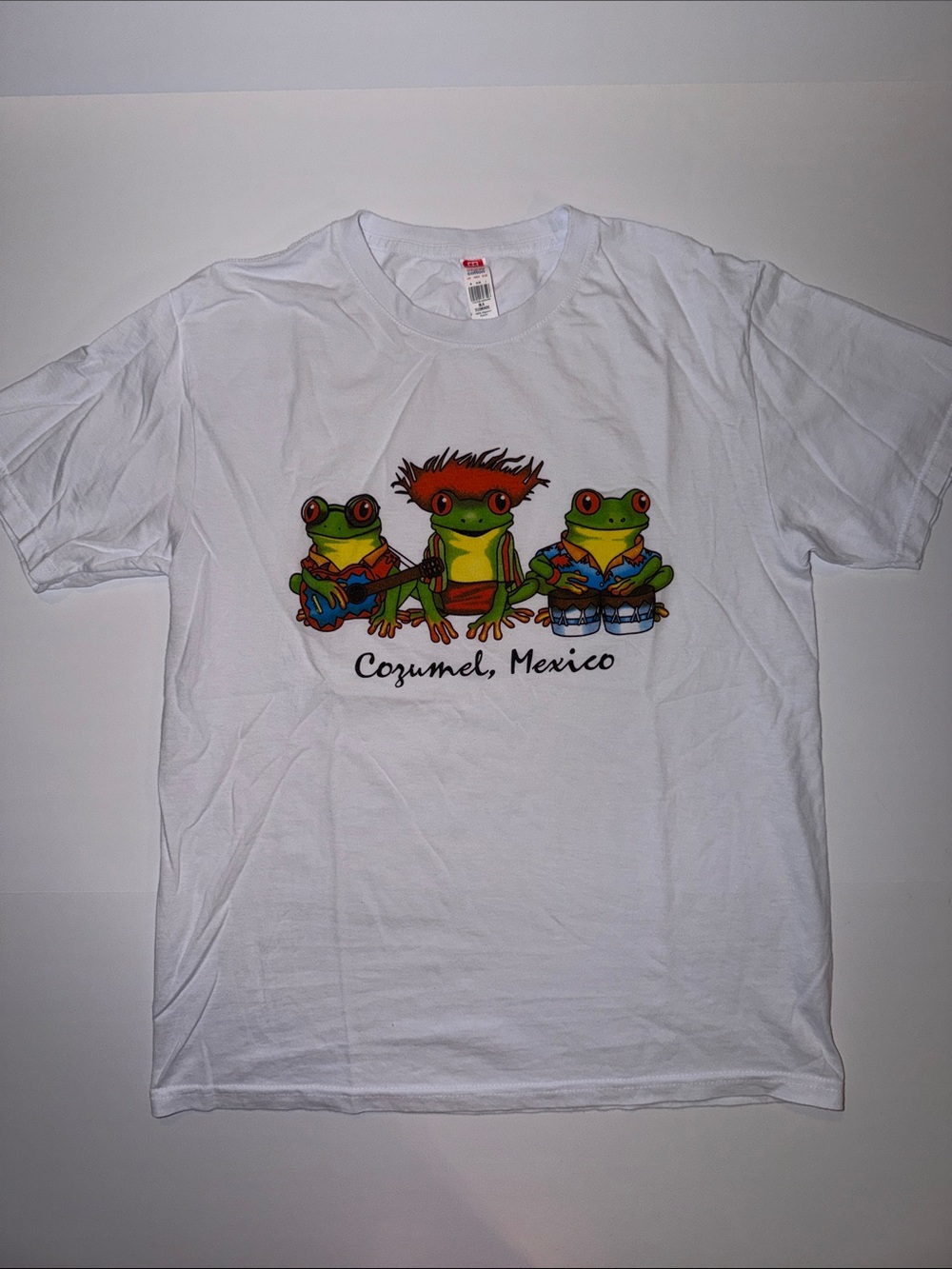 White Cozumel, Mexico Frog Graphic Short Sleeve T-Shirt